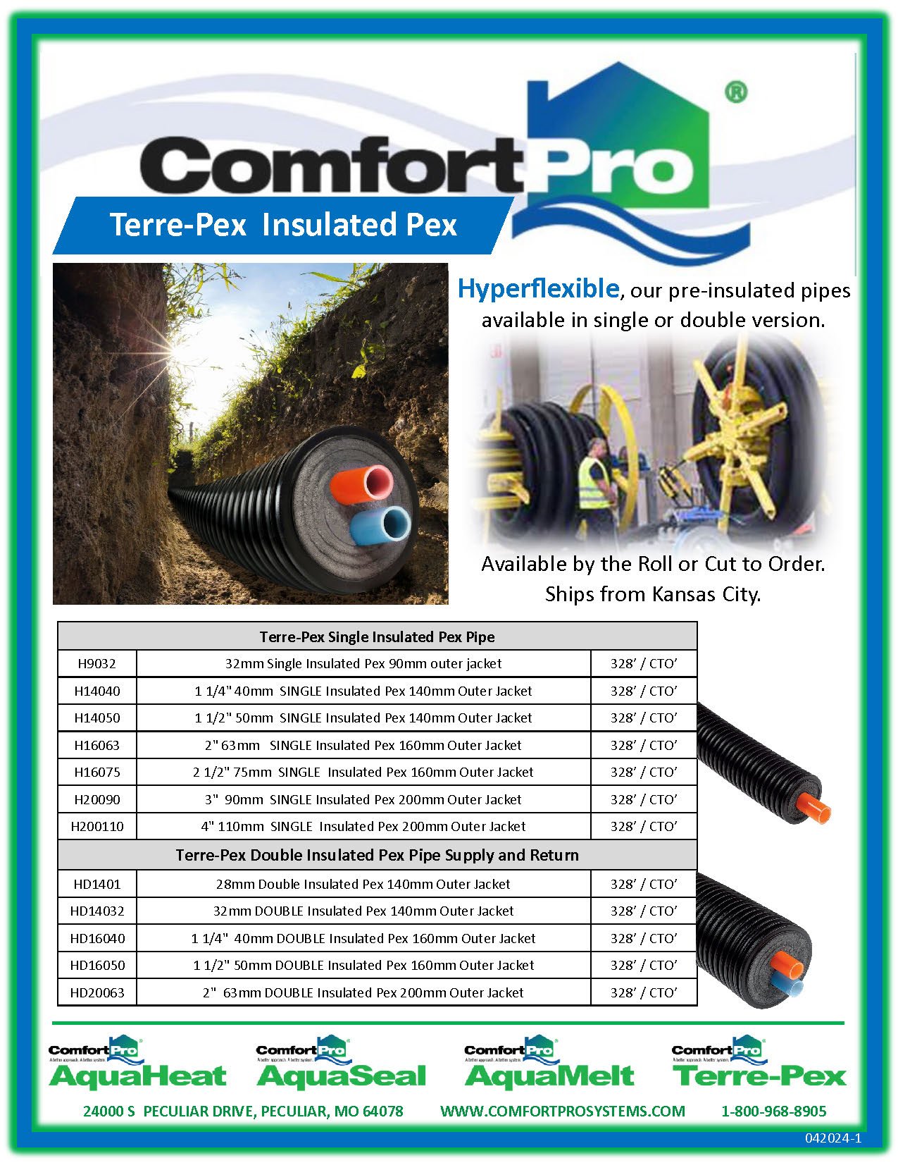 Pre insulated Pex pipe for underground installation — Comfortpro